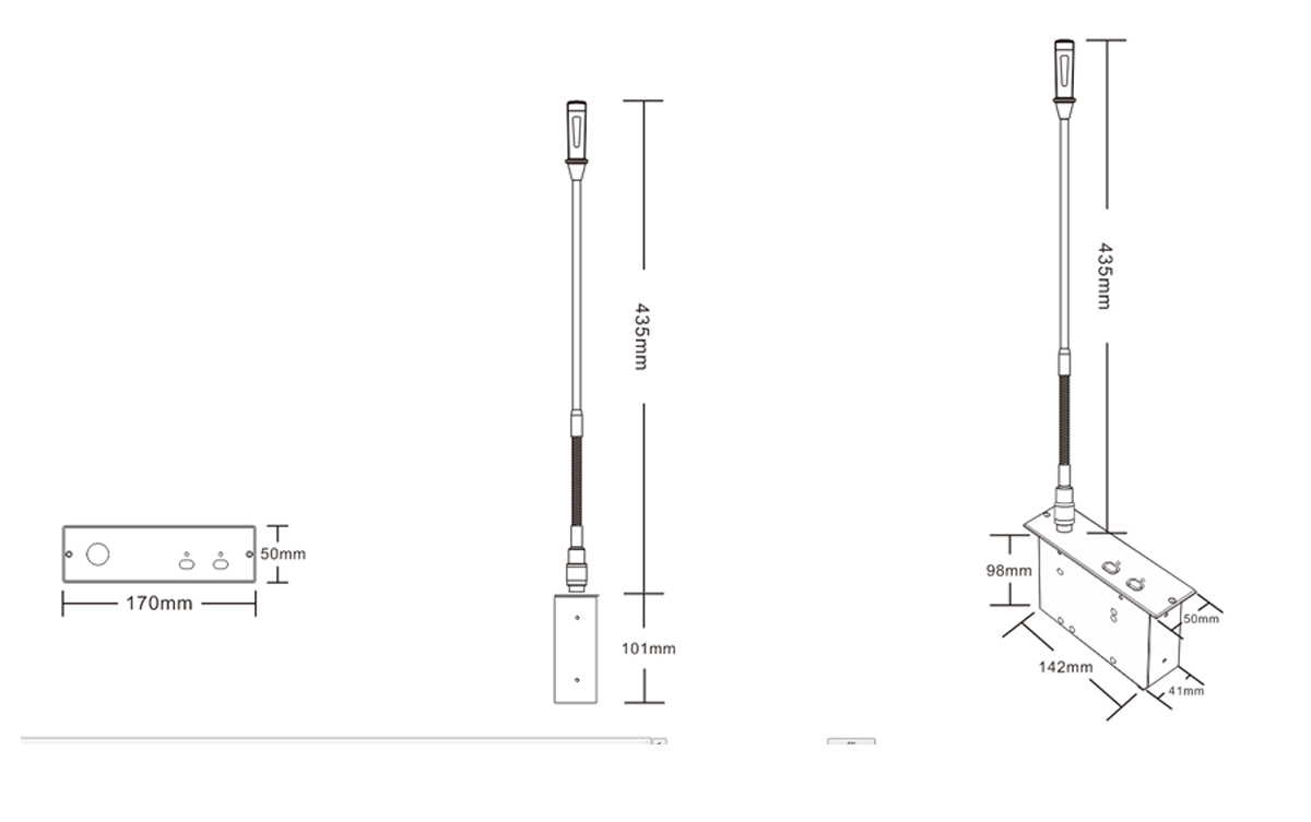 Flush Mount Digital Conference Microphone Unit :MA14 - 图片 3
